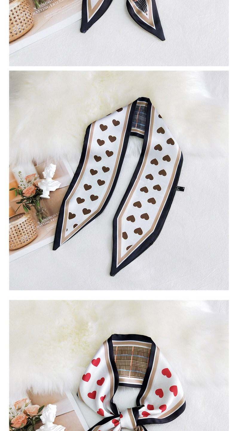 Fashion Vegetable Blue Love Pointed Ribbon Printed Narrow Long Multifunctional Scarf,Thin Scaves