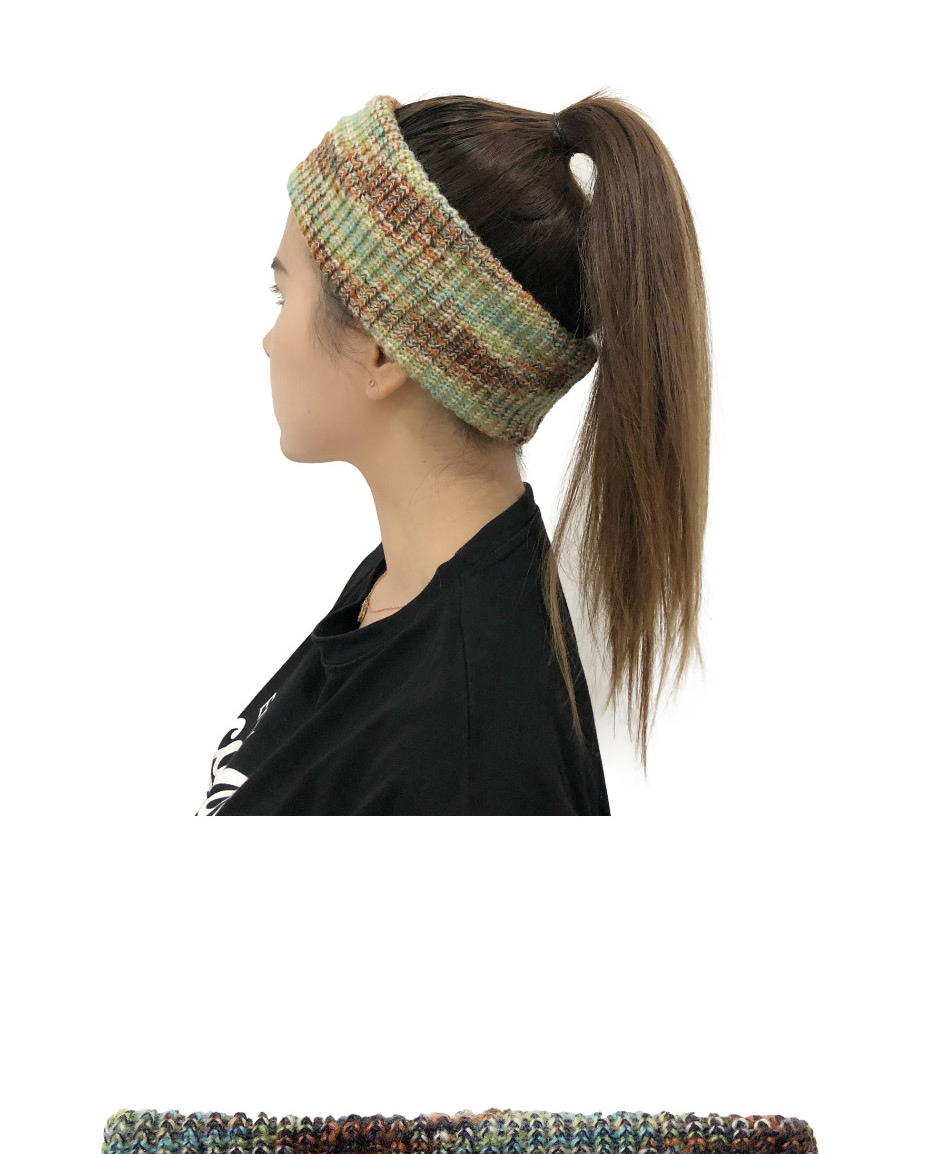 Fashion Safflower Mohair Tie-dye Top Knitted Headband,knitting Wool Scaves