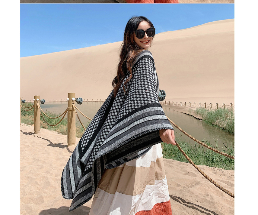 Fashion Gray Thick Knitted Cashmere Slit Long Shawl,knitting Wool Scaves