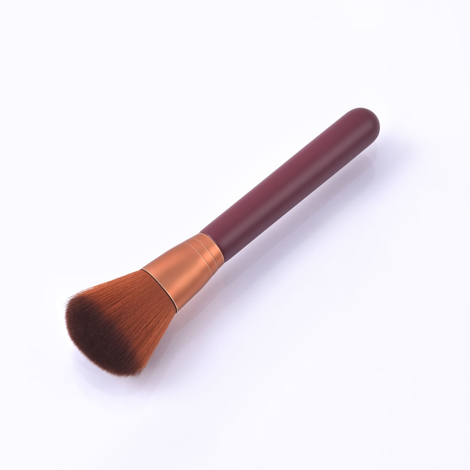 Fashion Single White Purple Color Makeup Brush With Wooden Handle And Aluminum Tube Nylon Hair,Beauty tools
