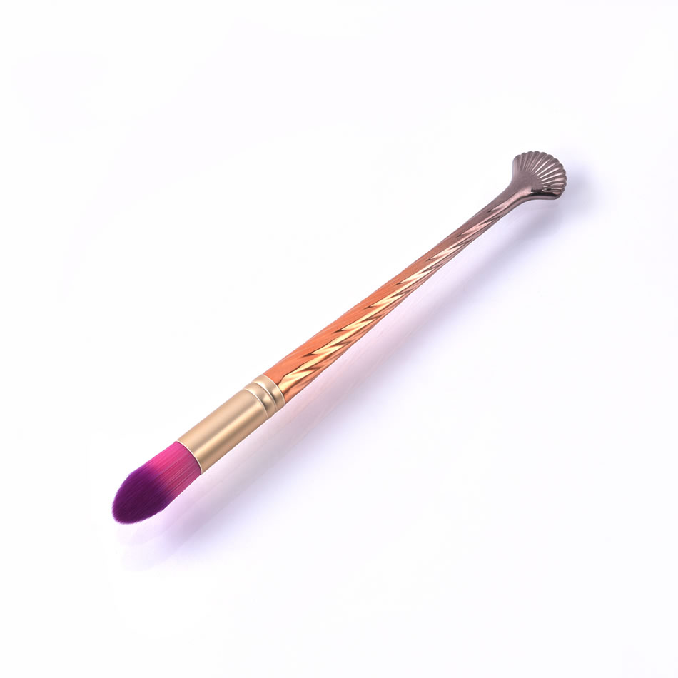 Fashion Single Claret Color Makeup Brush With Wooden Handle And Aluminum Tube Nylon Hair,Beauty tools