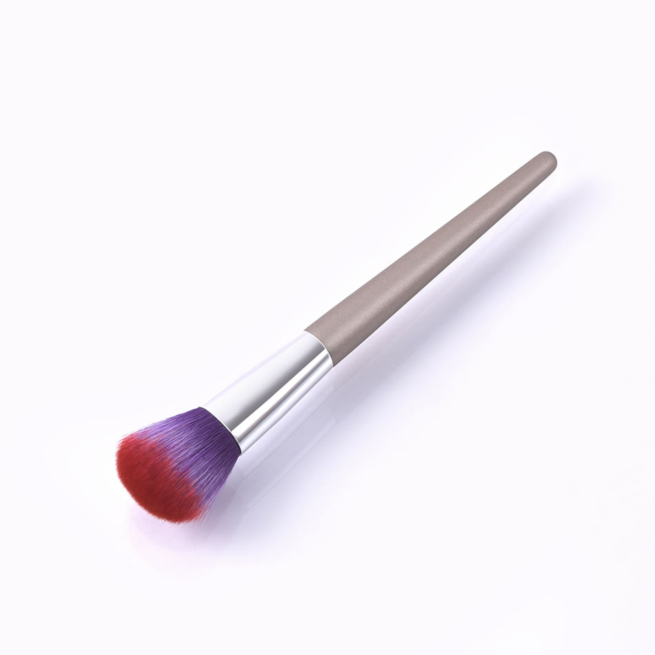 Fashion Single Fuchsia Color Makeup Brush With Wooden Handle And Aluminum Tube,Beauty tools
