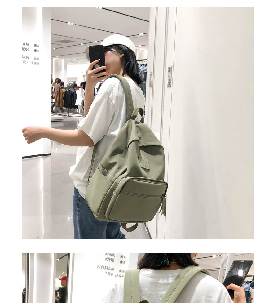 Fashion Armygreen Nylon Cloth Letter Labeled Backpack,Backpack