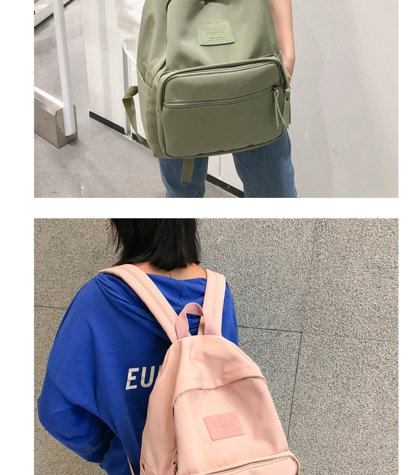 Fashion Pink Nylon Cloth Letter Labeled Backpack,Backpack