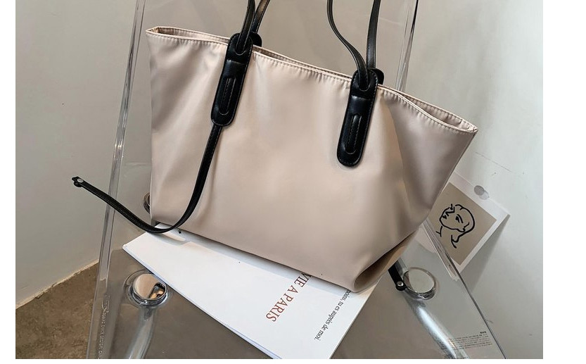 Fashion Black Large-capacity Stitching Nylon Canvas Shoulder Bag,Messenger bags