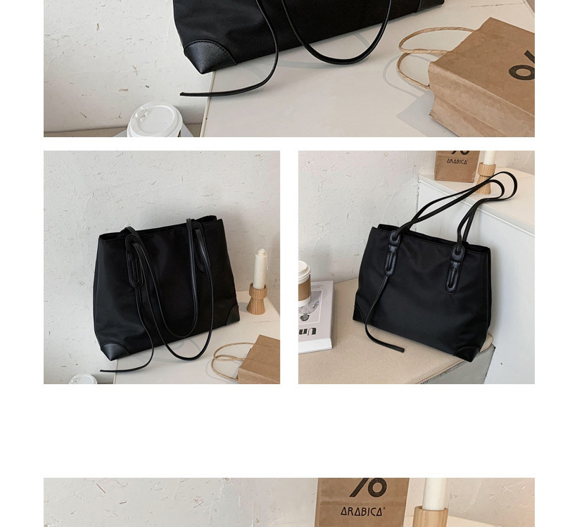 Fashion Black Brown Waterproof Oxford Cloth Solid Color Stitching Shoulder Bag,Messenger bags