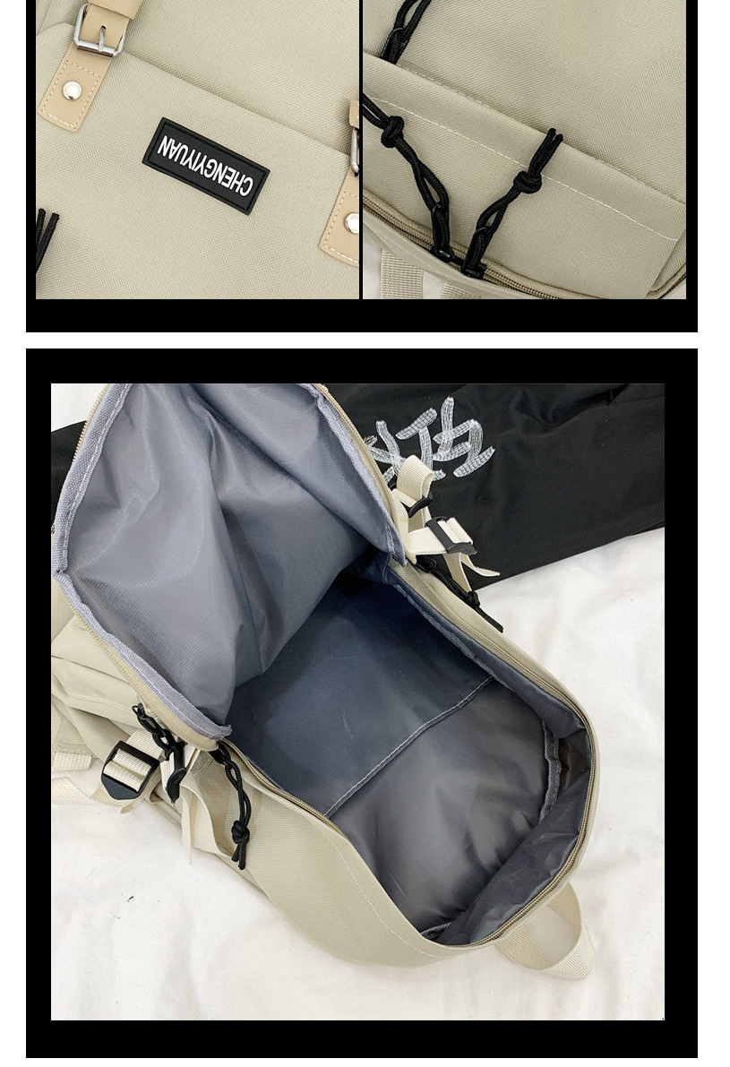 Fashion Black Oxford Cloth Belt Buckle Letter Logo Backpack,Backpack