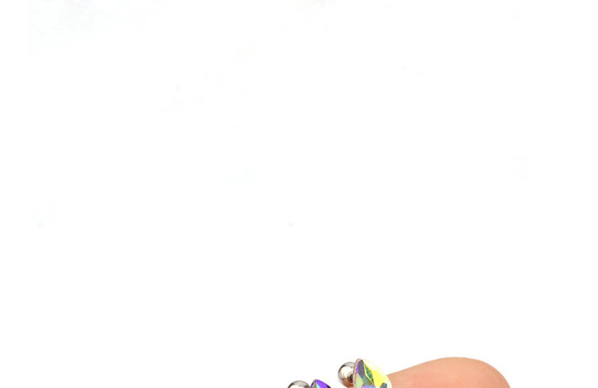 Fashion 4#steel Color Stainless Steel Geometric Earrings With Zircon Screws,Earrings