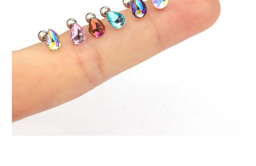 Fashion 16#steel Color Stainless Steel Geometric Earrings With Zircon Screws,Earrings