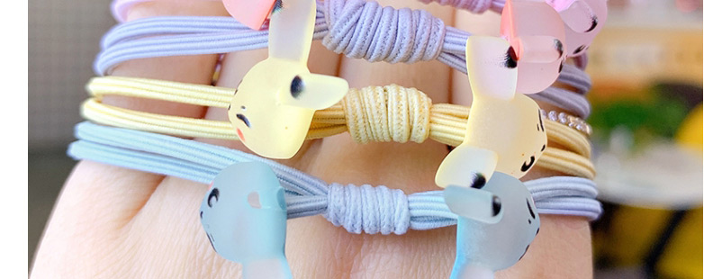 Fashion Green Resin Pikachu Elastic Childrens Hair Rope,Kids Accessories