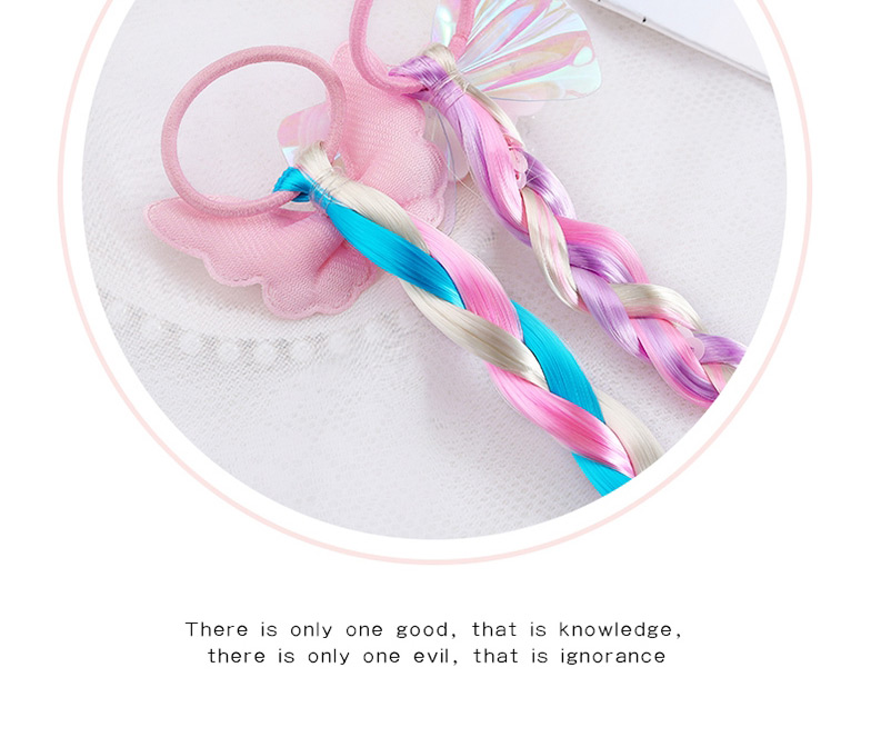 Fashion Blue Snowflakes Net Yarn Shell Bow Knot Animal Childrens Wig Braid Hair Rope,Kids Accessories