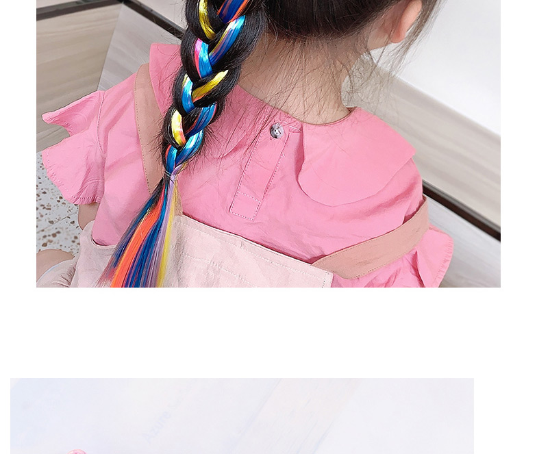 Fashion Blue Snowflakes Net Yarn Shell Bow Knot Animal Childrens Wig Braid Hair Rope,Kids Accessories