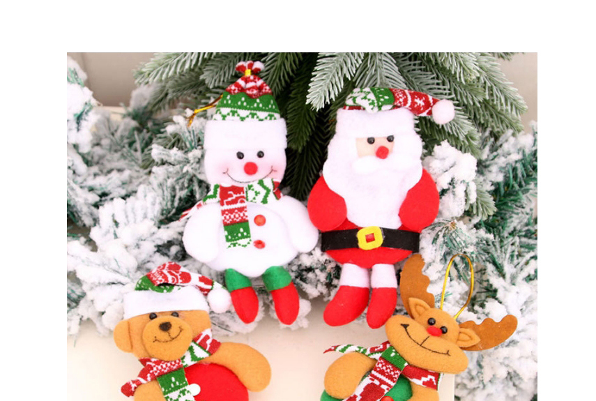 Fashion Bear Doll Hit Color Elk Old Man Christmas Tree Pendant,Festival & Party Supplies