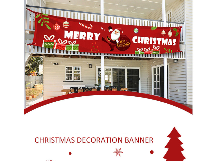 Fashion Christmas Letter Letter Printing Elderly Banner Decoration,Festival & Party Supplies