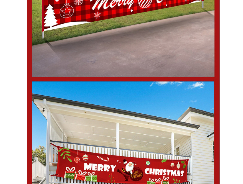 Fashion Christmas Letter Letter Printing Elderly Banner Decoration,Festival & Party Supplies