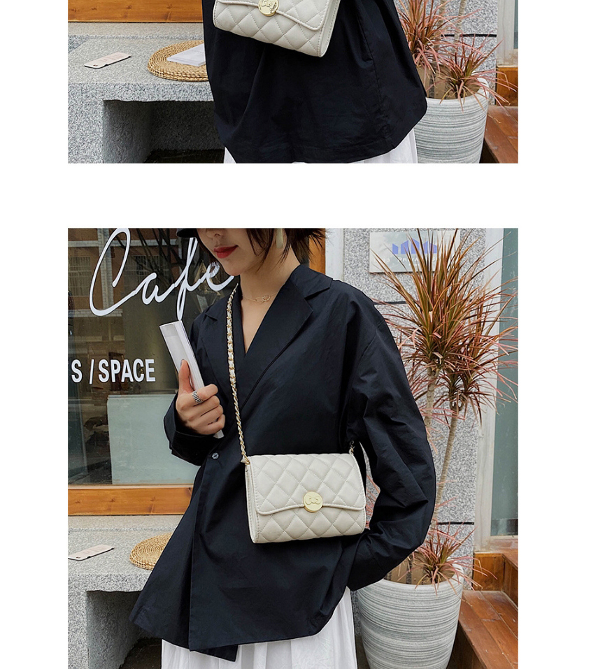 Fashion Small Section-black Chain Flap Lock Crossbody Shoulder Bag,Messenger bags