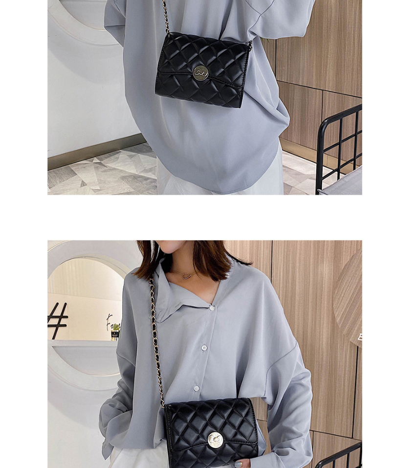Fashion Small Section-beige Chain Flap Lock Crossbody Shoulder Bag,Messenger bags