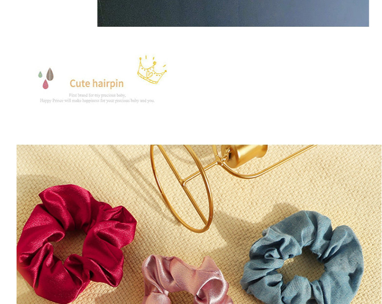 Fashion Water Lotus [9-piece Set] Plaid Flower Printed Fabric Large Intestine Circle Hair Rope Set,Kids Accessories