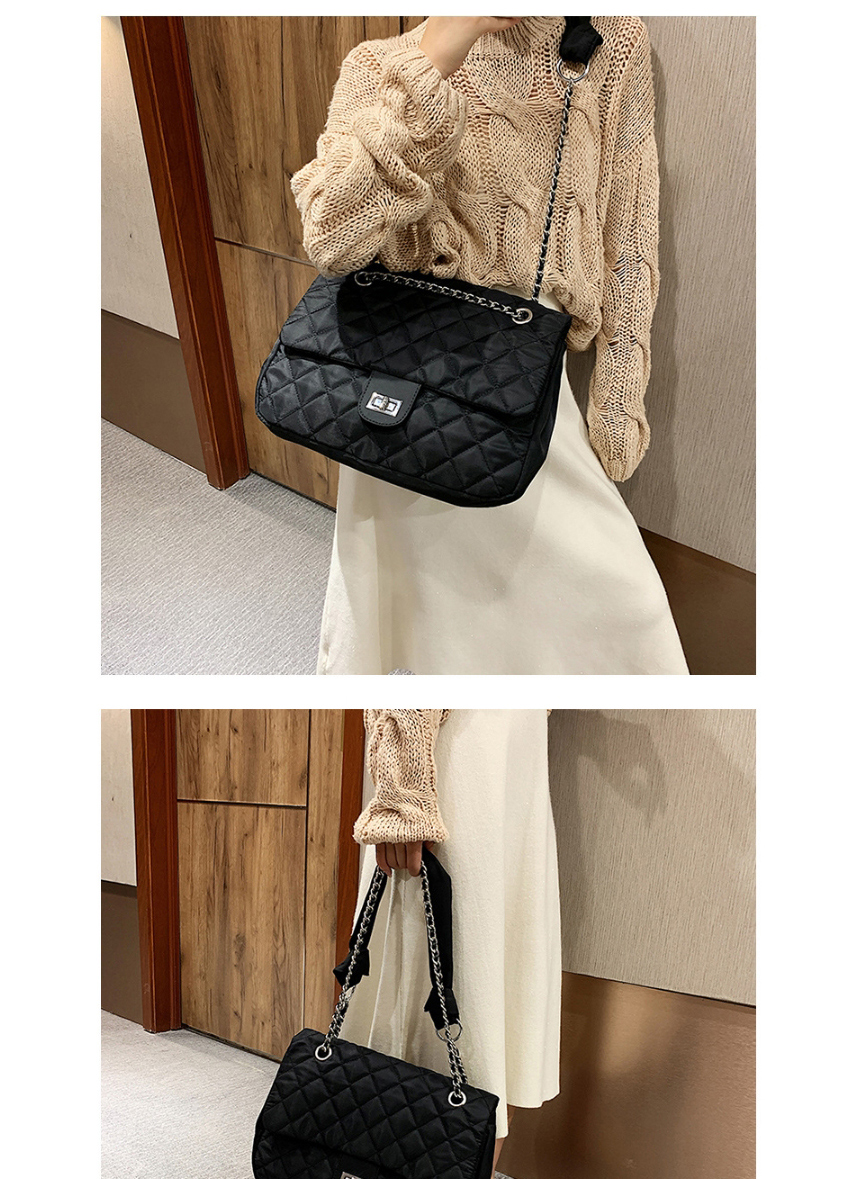 Fashion Black Oxford Spinning Diamond Chain Large Capacity Crossbody Shoulder Bag,Messenger bags