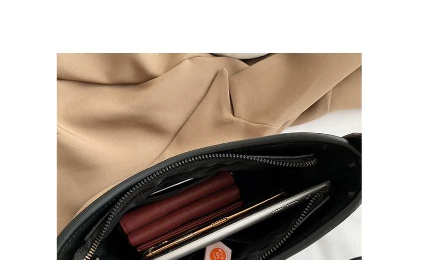 Fashion Black With Brown Plaid Stitching Crossbody Shoulder Bag,Messenger bags