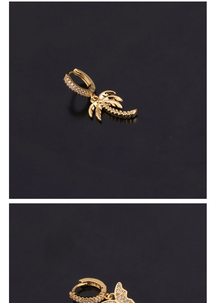 Fashion 12#gold Micro-inlaid Zircon Love Geometric Stainless Steel Round Earrings,Earrings