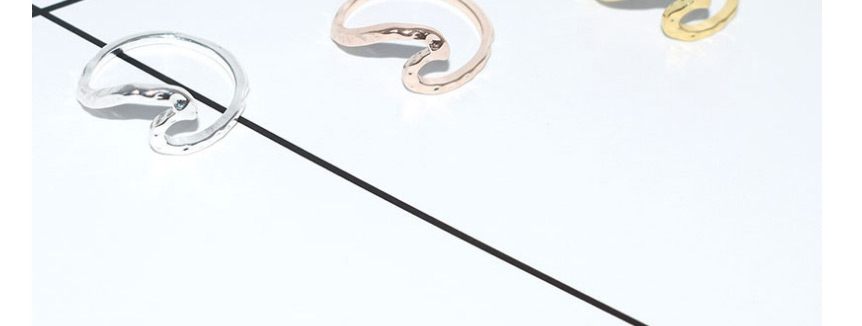 Fashion Rose Gold Wave Hollow Alloy Ring,Fashion Rings