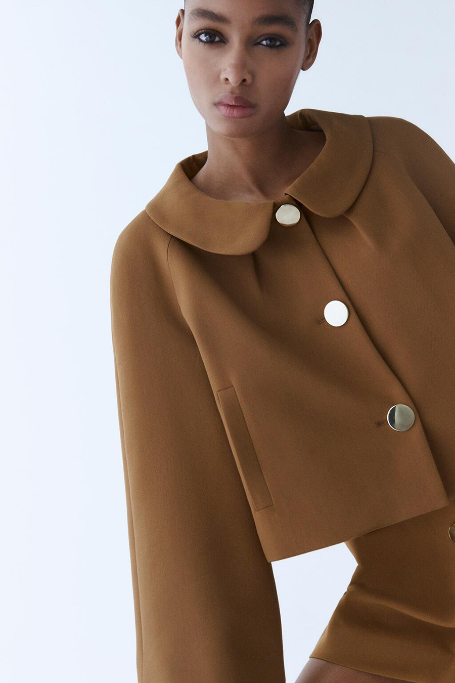 Fashion Caramel Colour Lapel Single-breasted Blazer,Coat-Jacket