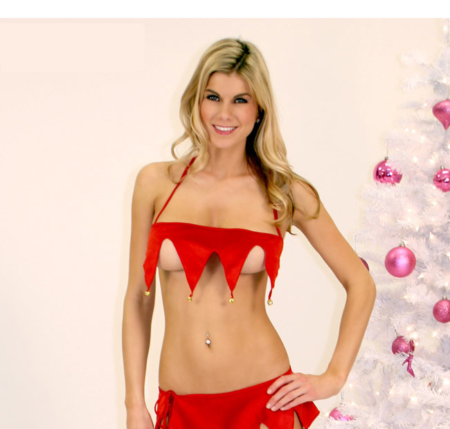 Fashion Red Triangle Strap Sexy Christmas Underwear,SLEEPWEAR & UNDERWEAR