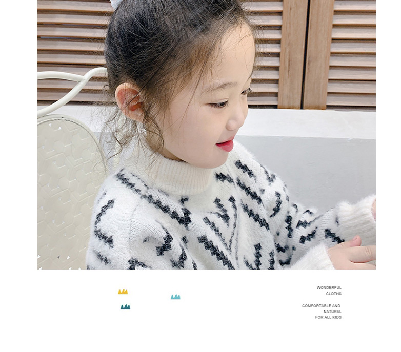 Fashion Gray Woolen Knitted Rabbit Ears Hit Color Childrens Large Intestine Loop Hair Rope,Kids Accessories