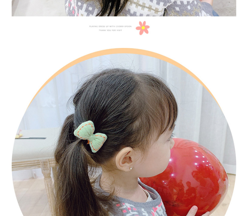 Fashion Yellow Bowknot Fabric Childrens Hair Rope,Kids Accessories
