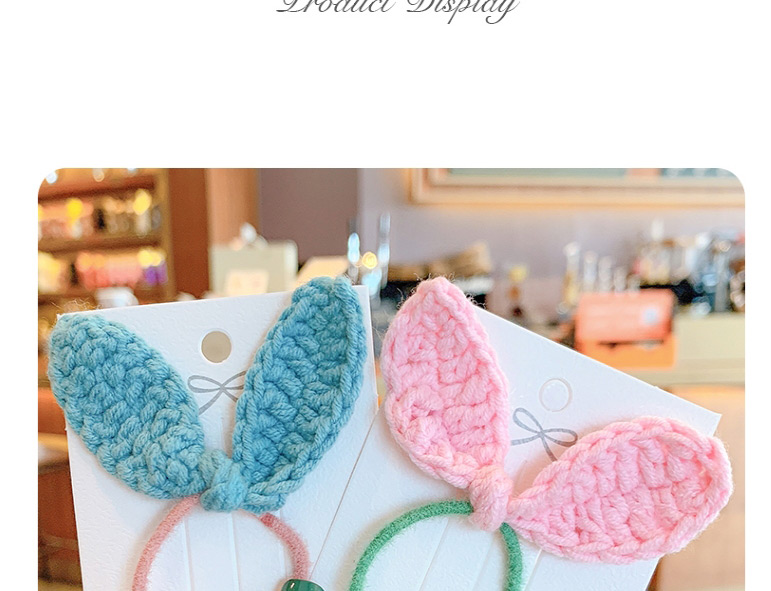 Fashion Red Bunny Ears Knitted Childrens Hair Rope,Kids Accessories
