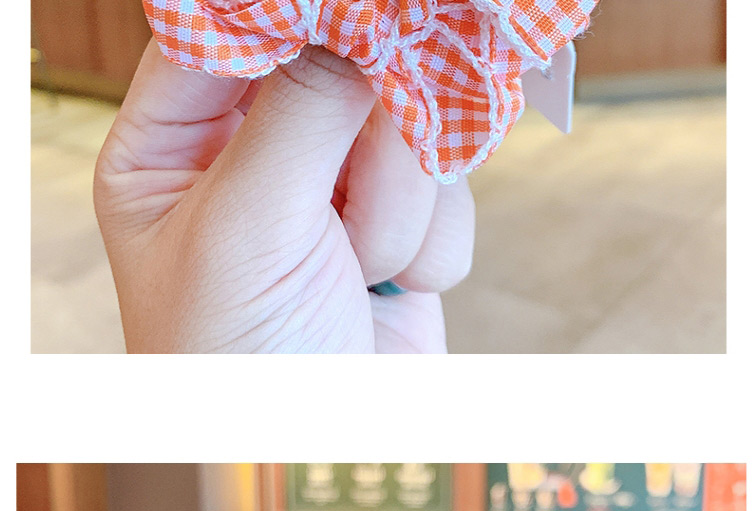 Fashion Orange [1 Pair] Bowknot Check Fabric Childrens Hair Rope,Kids Accessories