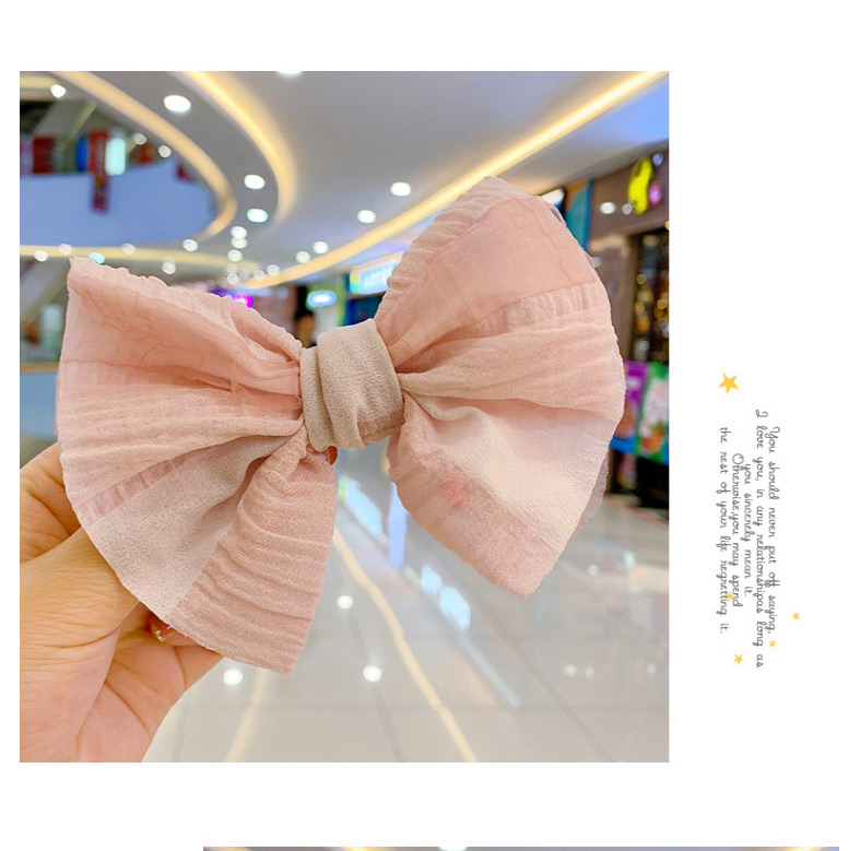 Fashion Pink Bow Fabric Butterfly Combined With Gold Childrens Hairpin,Kids Accessories