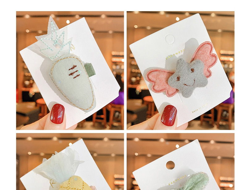 Fashion Carrot Childrens Hairpin With Cloth-covered Fruit Animal Alloy,Kids Accessories