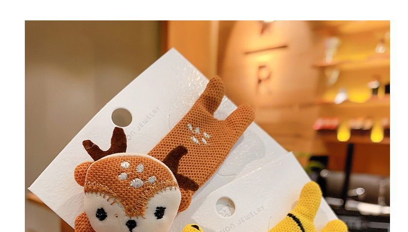 Fashion Brown Fawn Fabric Alloy Animal Hairpin For Children,Kids Accessories