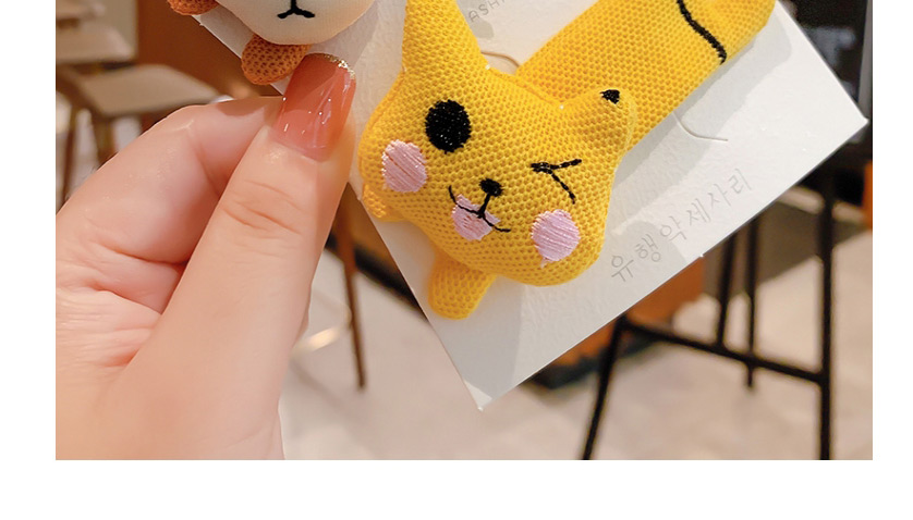 Fashion Yellow Puppy Fabric Alloy Animal Hairpin For Children,Kids Accessories