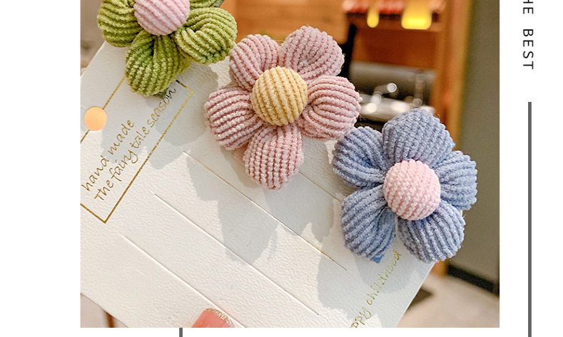 Fashion Pink Flowers [hairpin] Flower Fabric Contrast Color Children Hairpin,Kids Accessories