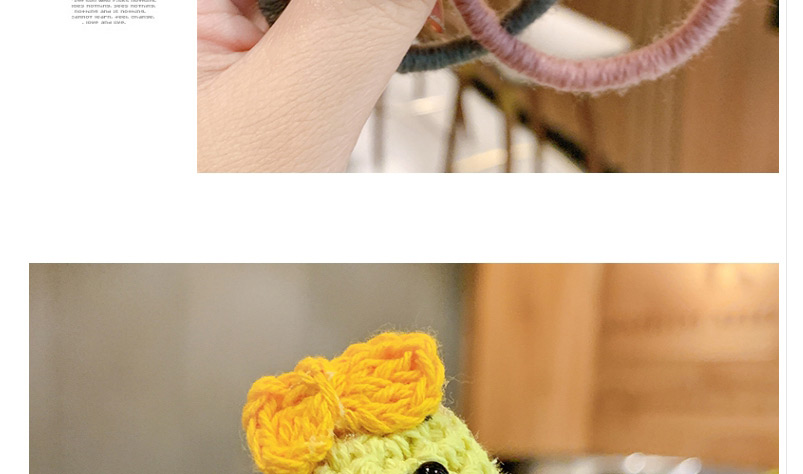 Fashion Little Frog Woolen Animal Knitted Childrens Hair Rope,Kids Accessories