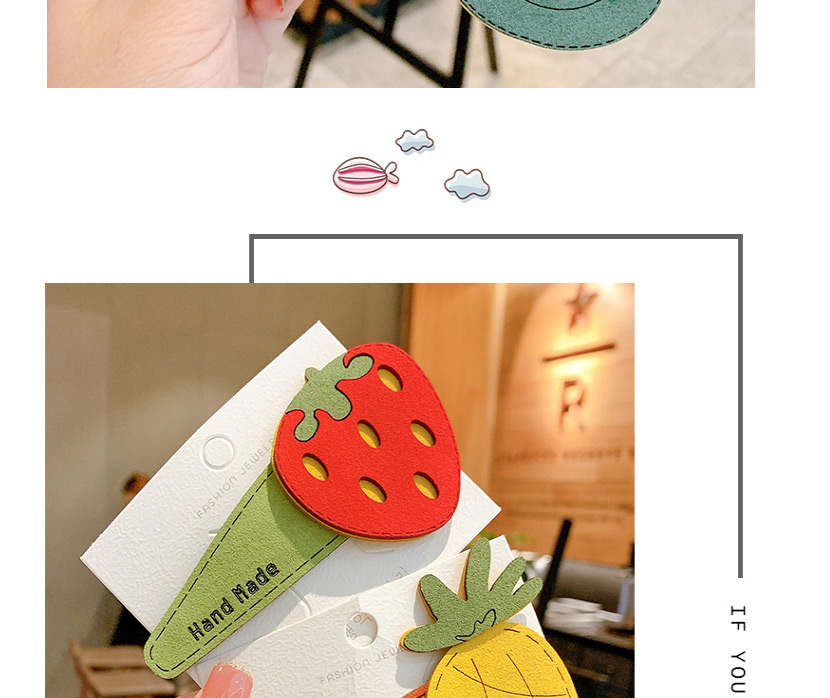Fashion Bear Frosted Animal Fruit Alloy Childrens Hairpin,Kids Accessories