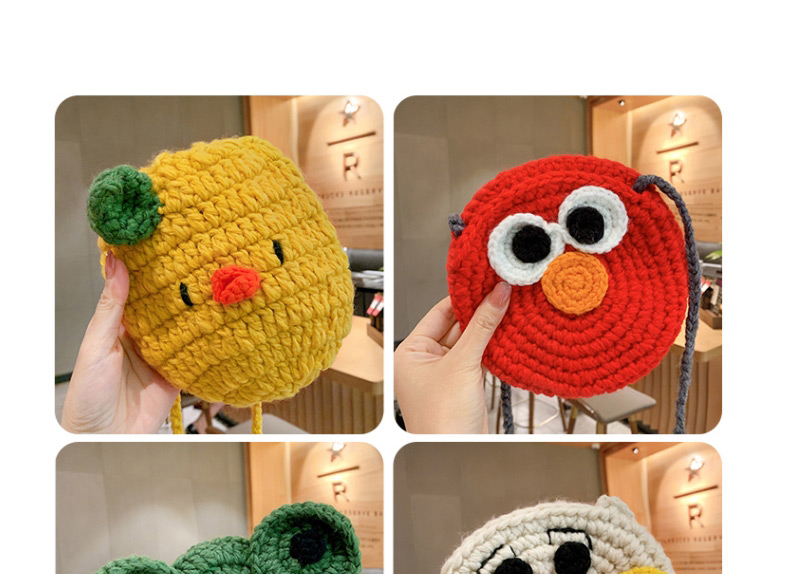 Fashion Little Frog【buckle】 Knitted Animal Smiley Children Messenger Bag,Kids Accessories