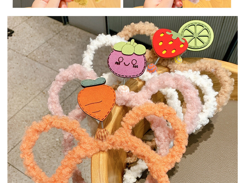 Fashion Bear Ear Strawberry【white】 Plush Bunny Ears Fruit Bow Childrens Headband,Kids Accessories