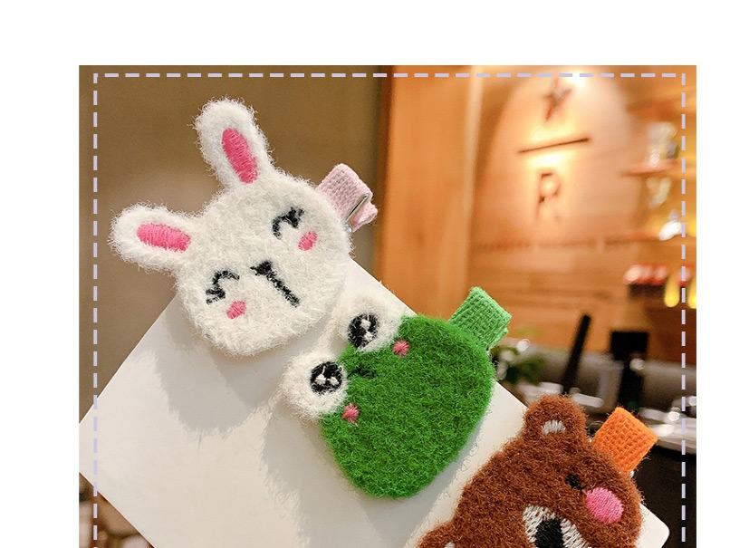 Fashion Little White Rabbit [bb Clip] Fruit Animal Felt Alloy Children Hairpin,Kids Accessories