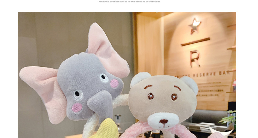 Fashion Pink Bear Elephant Bear Hit Color Plush Childrens Headband,Kids Accessories