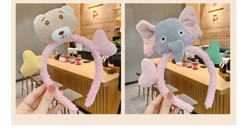 Fashion White Bear Elephant Bear Hit Color Plush Childrens Headband,Kids Accessories
