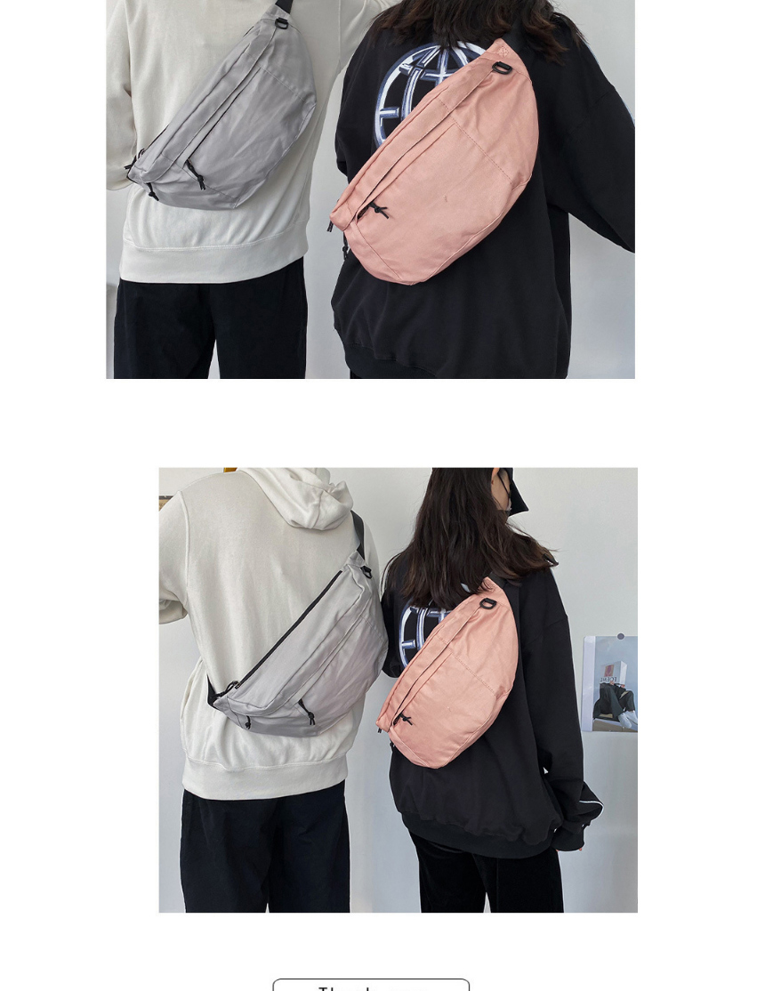 Fashion Pink Solid Color Canvas Stitching Crossbody Shoulder Bag,Messenger bags