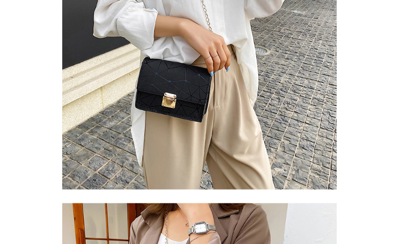 Fashion Black Bullet Lock Chain Shoulder Messenger Bag,Shoulder bags