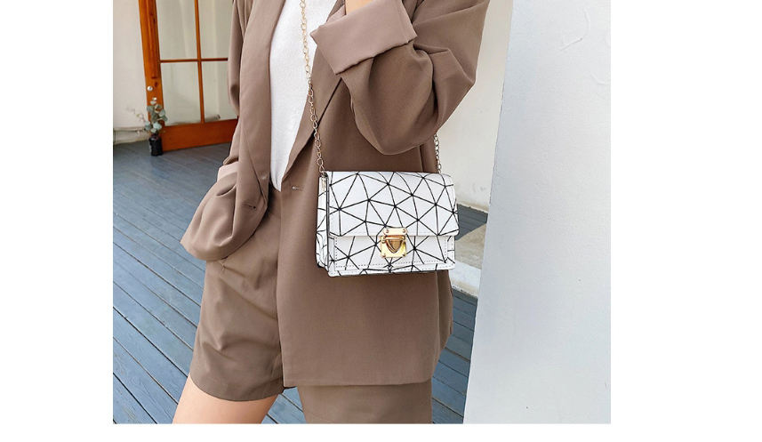 Fashion White Bullet Lock Chain Shoulder Messenger Bag,Shoulder bags