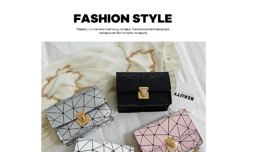 Fashion Pink Bullet Lock Chain Shoulder Messenger Bag,Shoulder bags