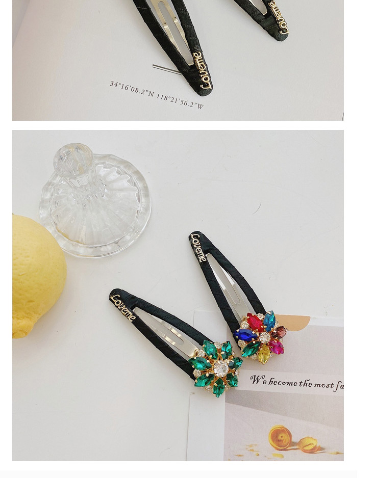 Fashion Red Diamond-studded Alloy Hollow Hairpin,Hairpins