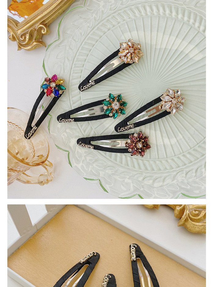 Fashion Color Diamond-studded Alloy Hollow Hairpin,Hairpins
